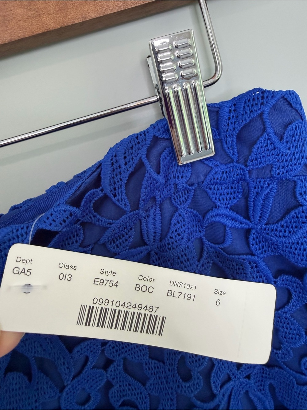 J.CREW COLLECTION Liola Guipure Lace Overlay Pencil Skirt in Electric Blue E9754 - Picture 7 of 10